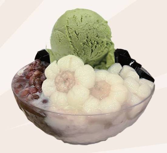 G3. Matcha Red Bean Mochi Flower Grass Jelly 抹茶紅豆涼粉